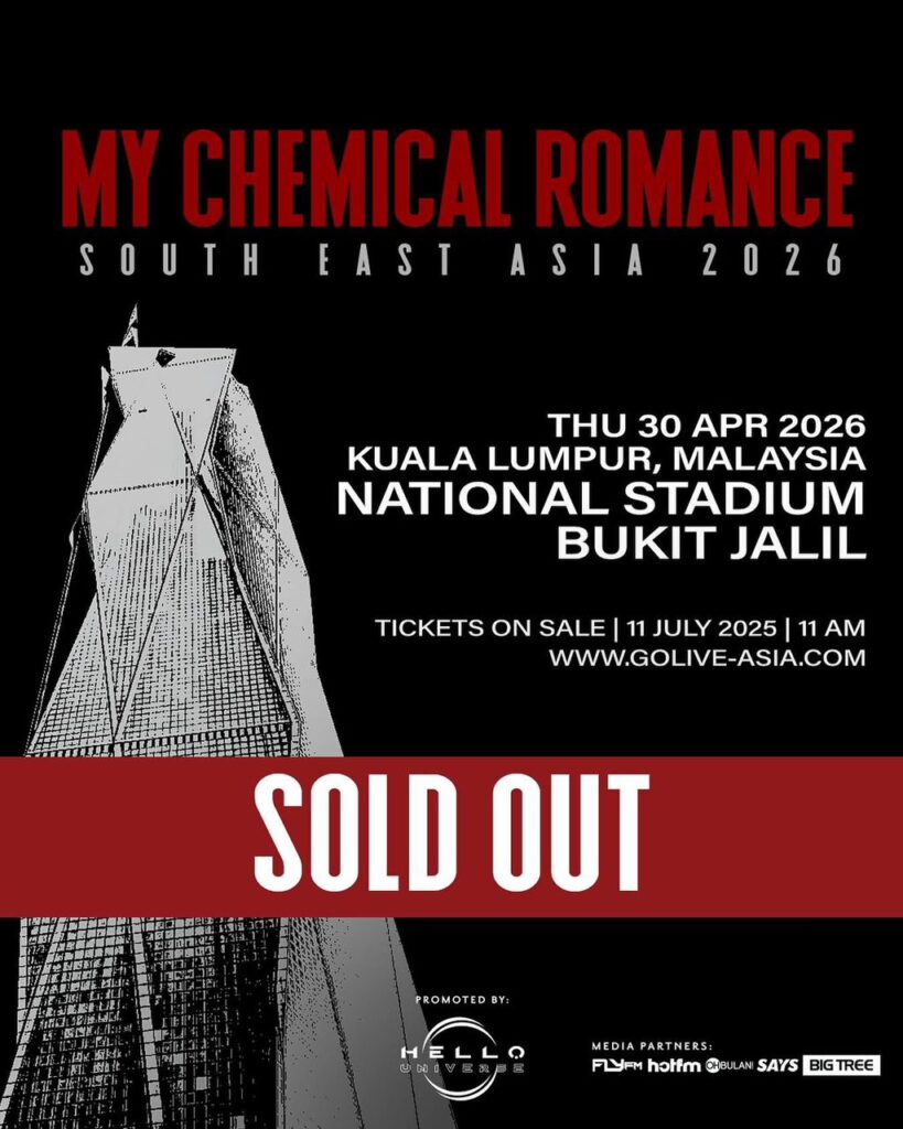 Konsert MCR di Malaysia habis terjual, 60,000 tiket licin dalam 90 minit