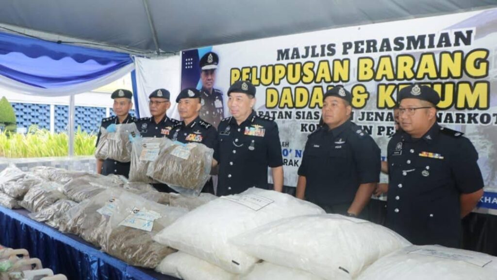 Polis Perak Lupus Barang Kes Dadah Bernilai RM26 Juta