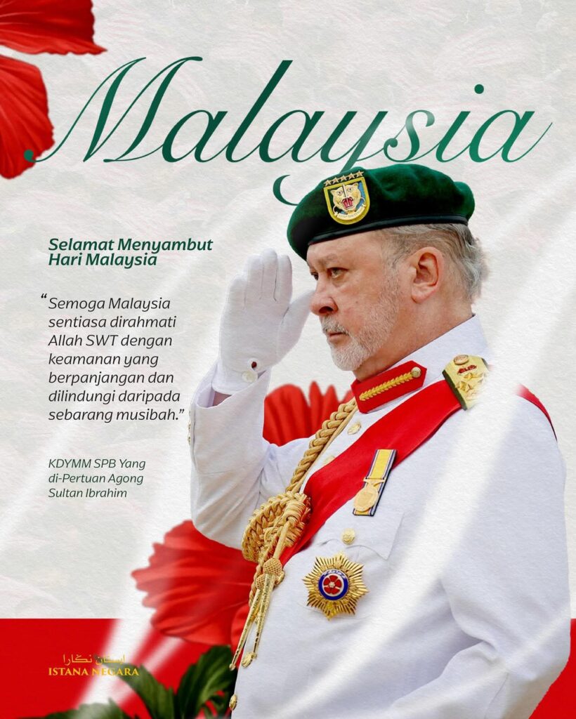 Agong, Raja Permaisuri Agong Zahir Doa Dan Harapan Sempena Hari Malaysia