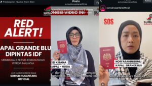 8 Rakyat Malaysia Termasuk Zizi Kirana Ditahan Tentera Israel di Perairan Antarabangsa