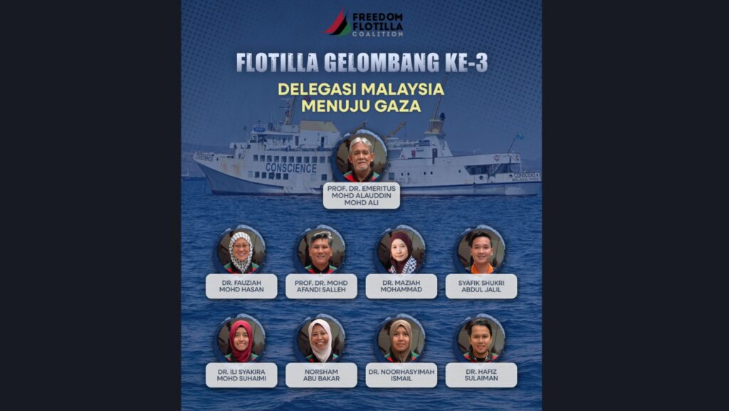 9 rakyat Malaysia Misi Kemanusian Freedom Flotilla Coalition diculik Israel