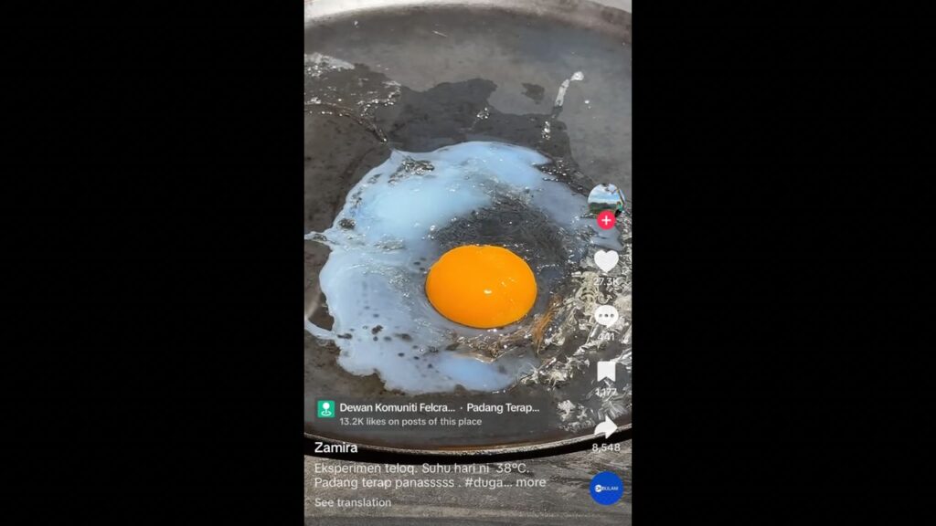 Panas Melampau Di Padang Terap, Penduduk Goreng Telur Bawah Matahari