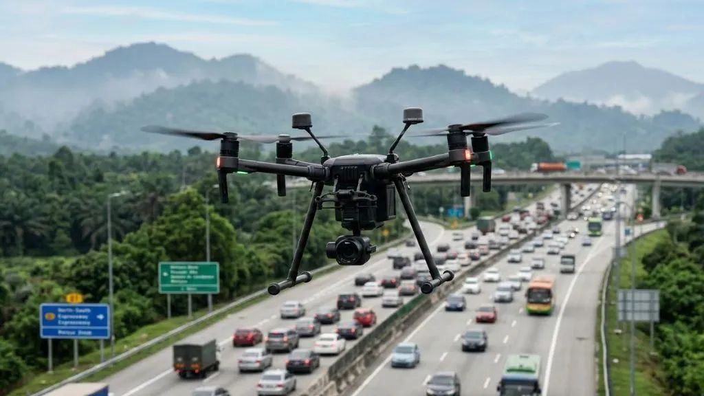 JPJ guna dron, teknologi canggih pantau trafik sempena Aidilfitri