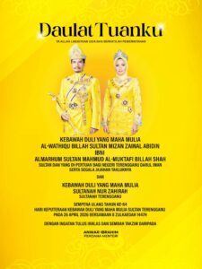 Anwar Ucap Tahniah Hari Keputeraan Ke-64 Sultan Terengganu