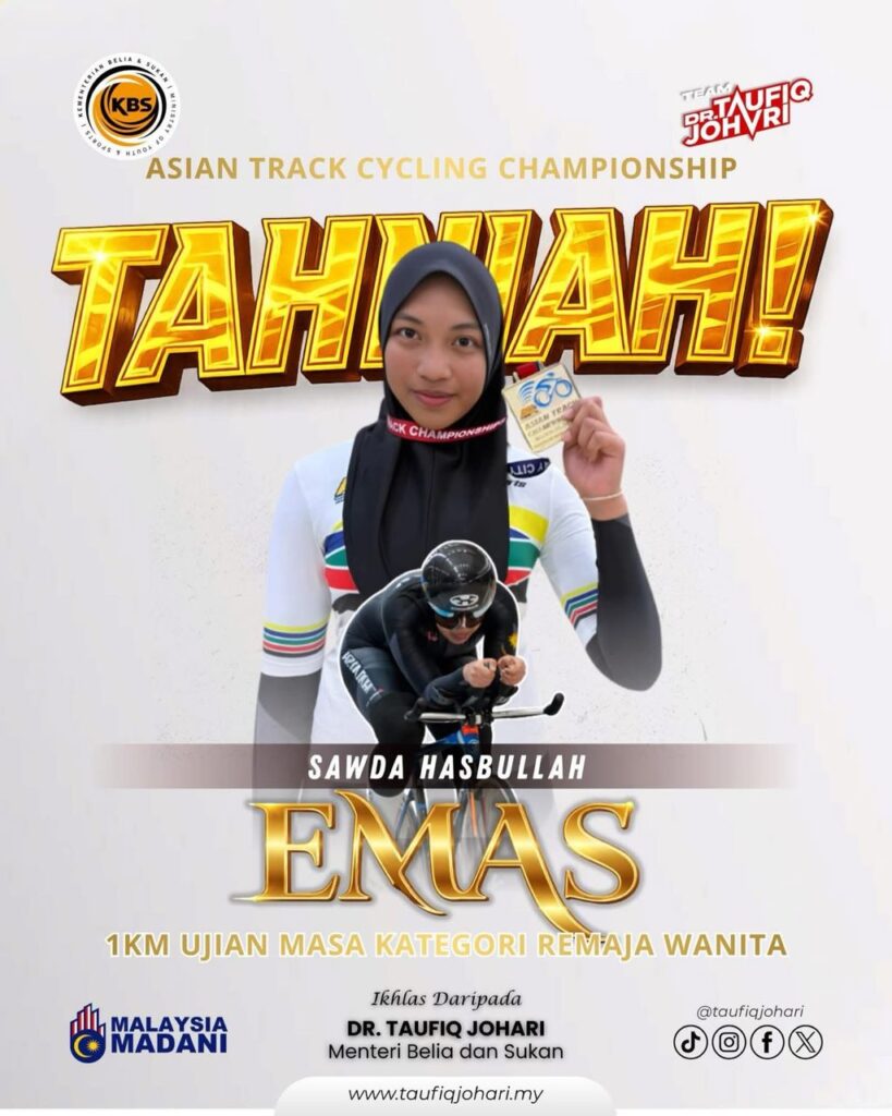 Taufiq Ucap Tahniah, Sawda Raih Emas dan Pecah Rekod Asia